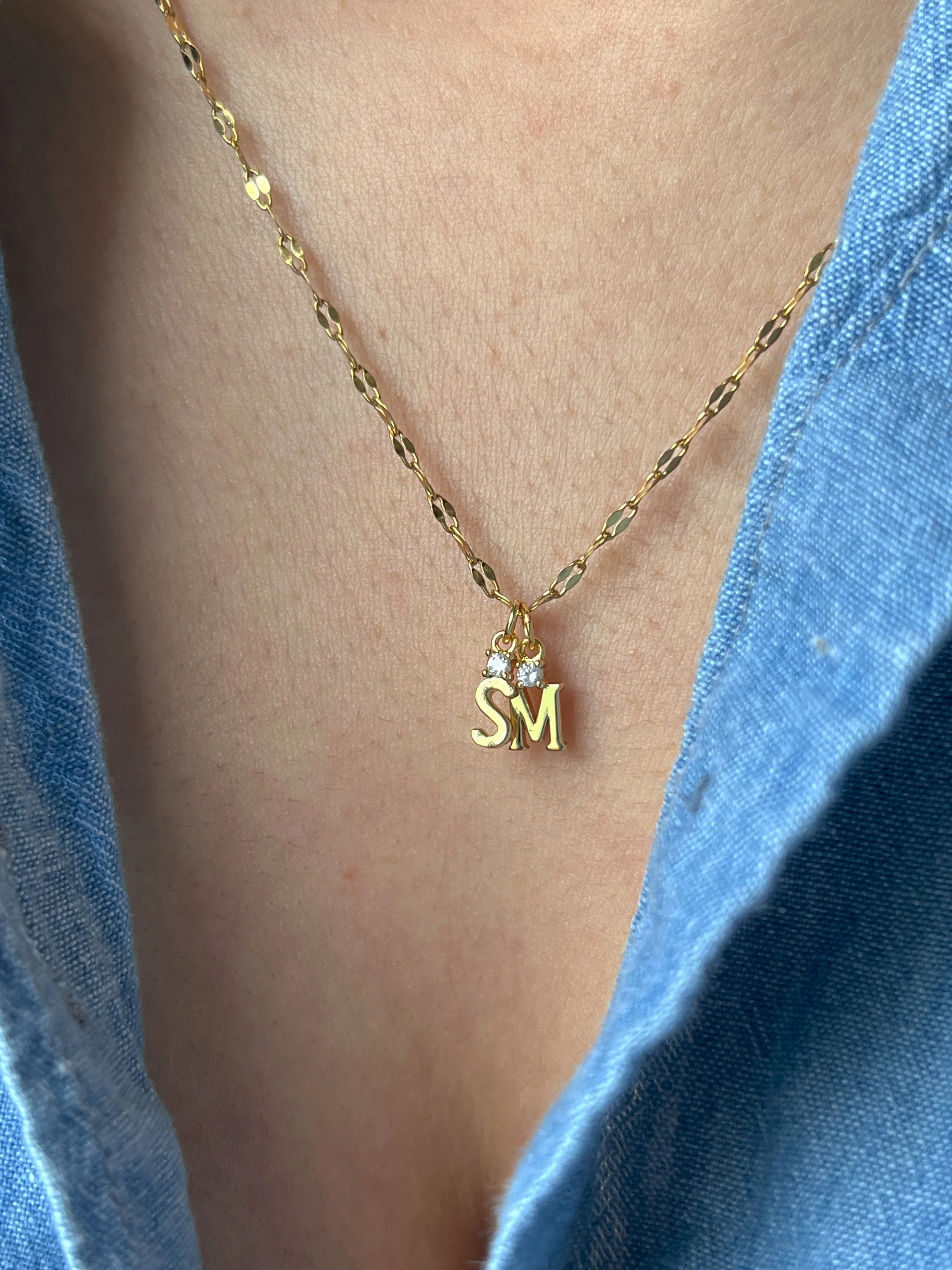 Initial Charm Necklace - Image 3