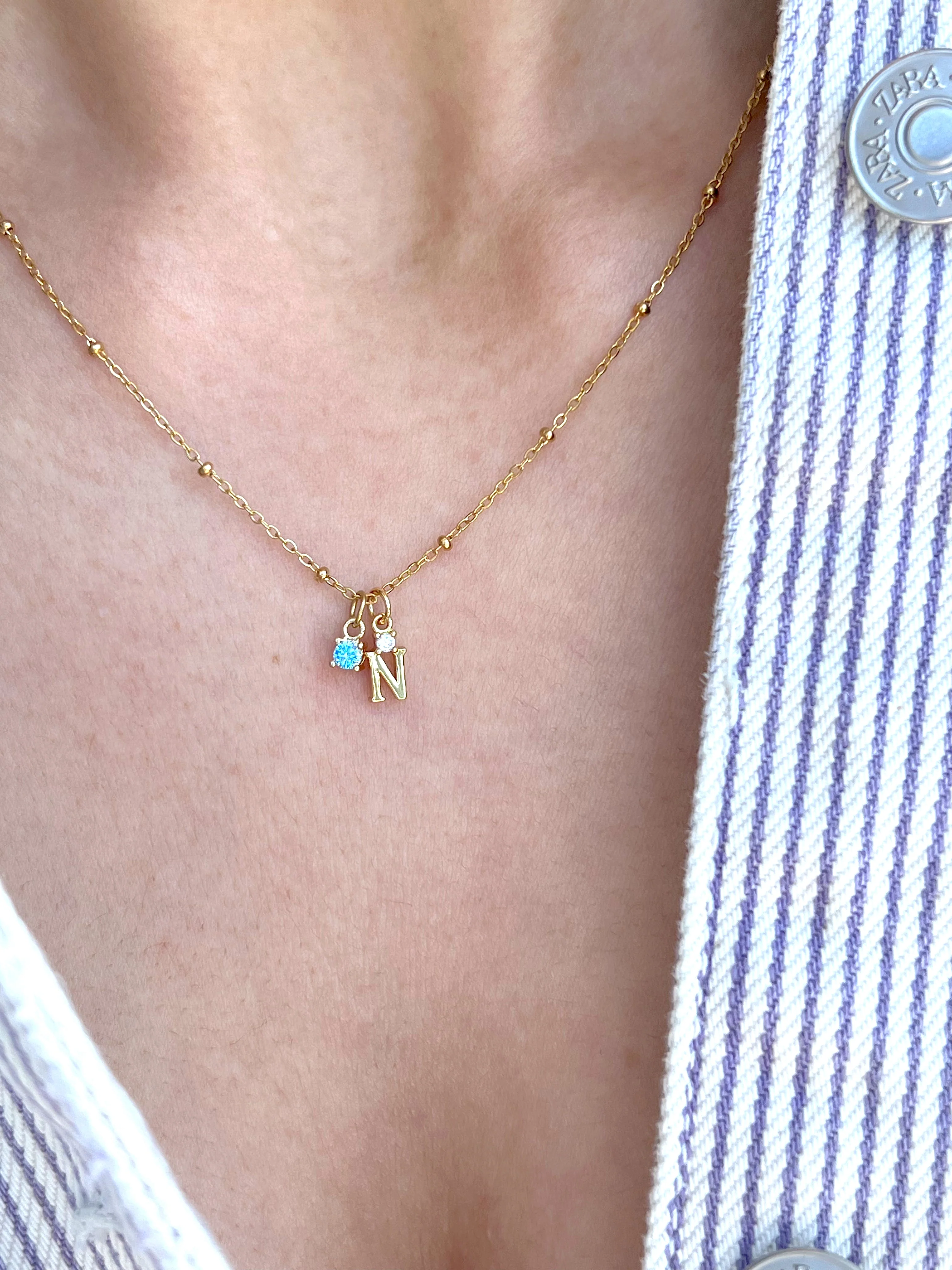 Initial Charm Necklace - Image 4