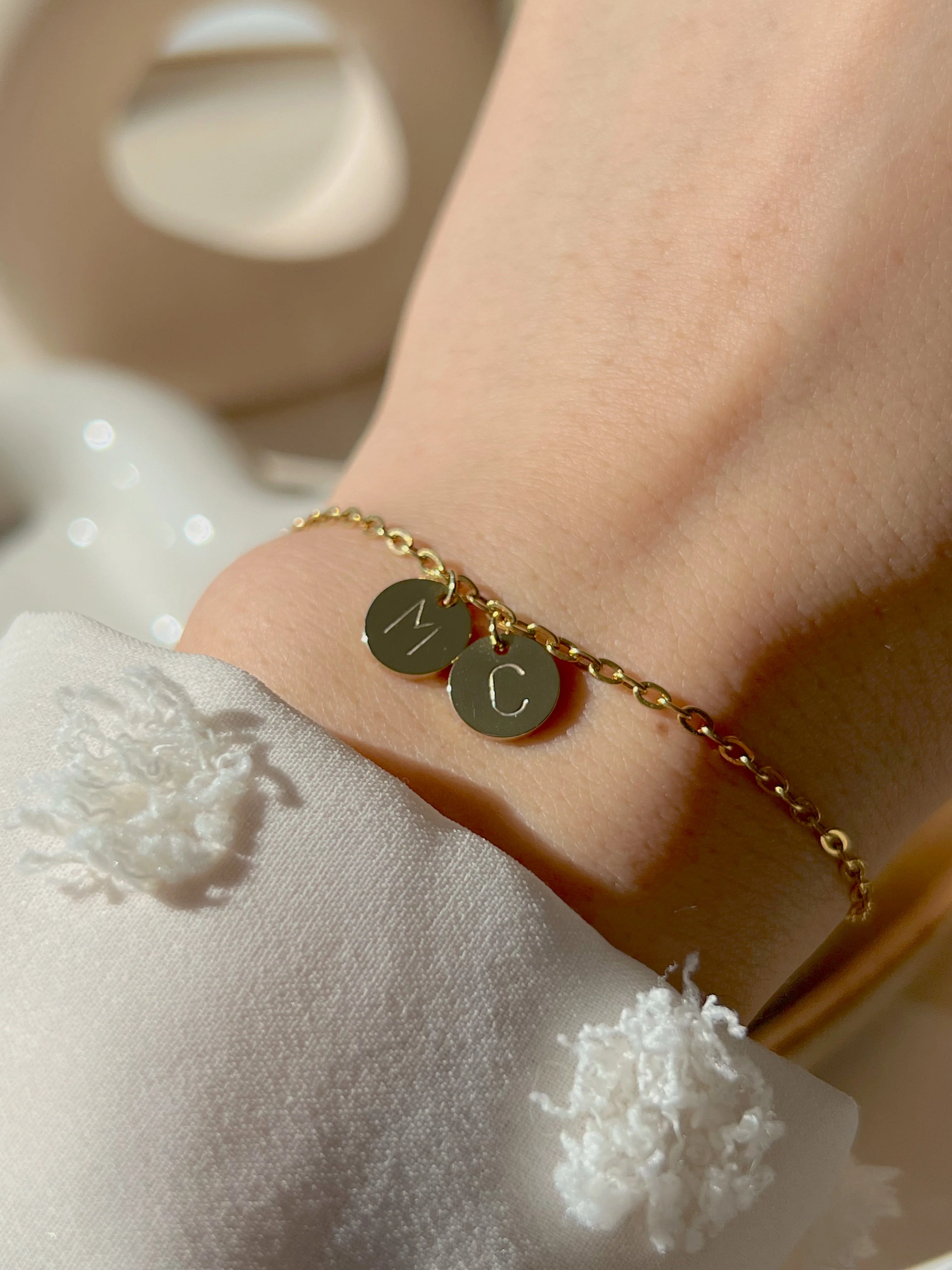 Initial Coin Bracelet - Image 3