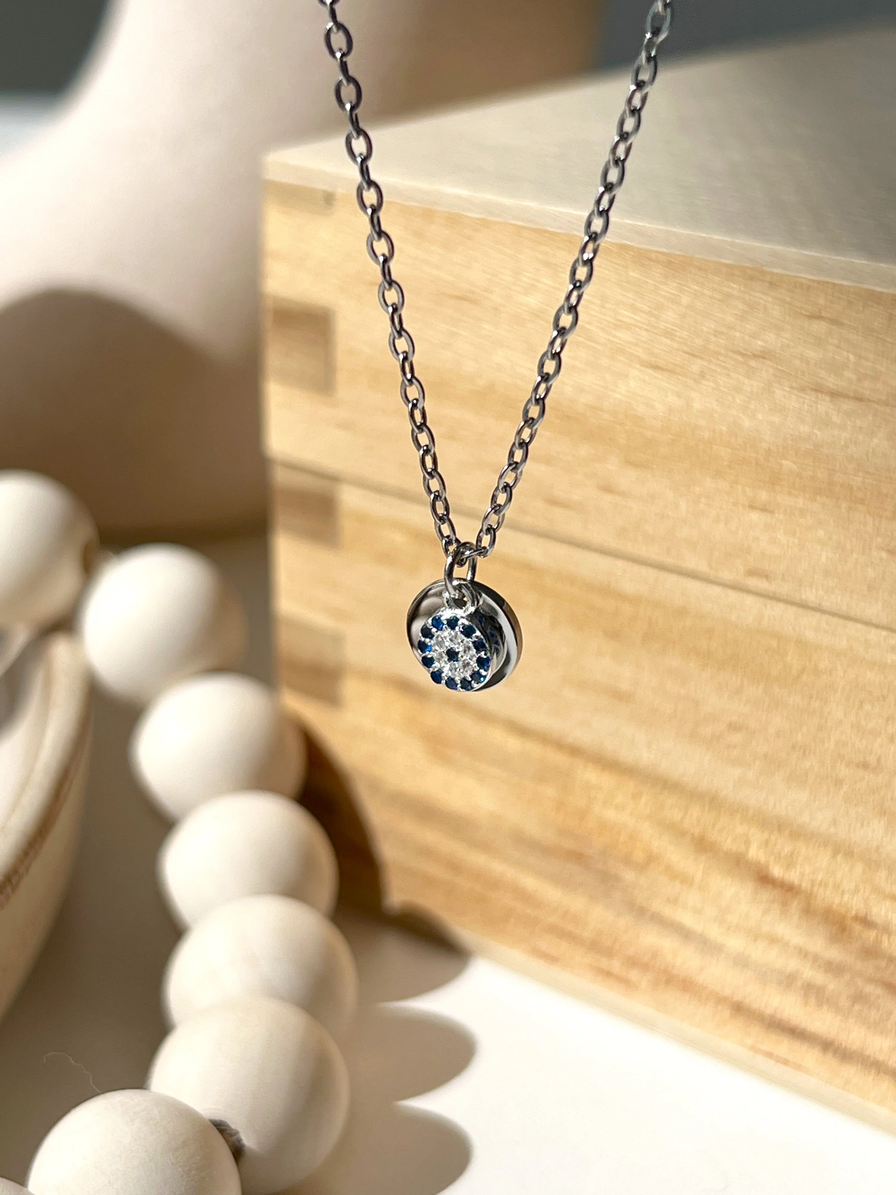 Initial Evil Eye Necklace - Image 3