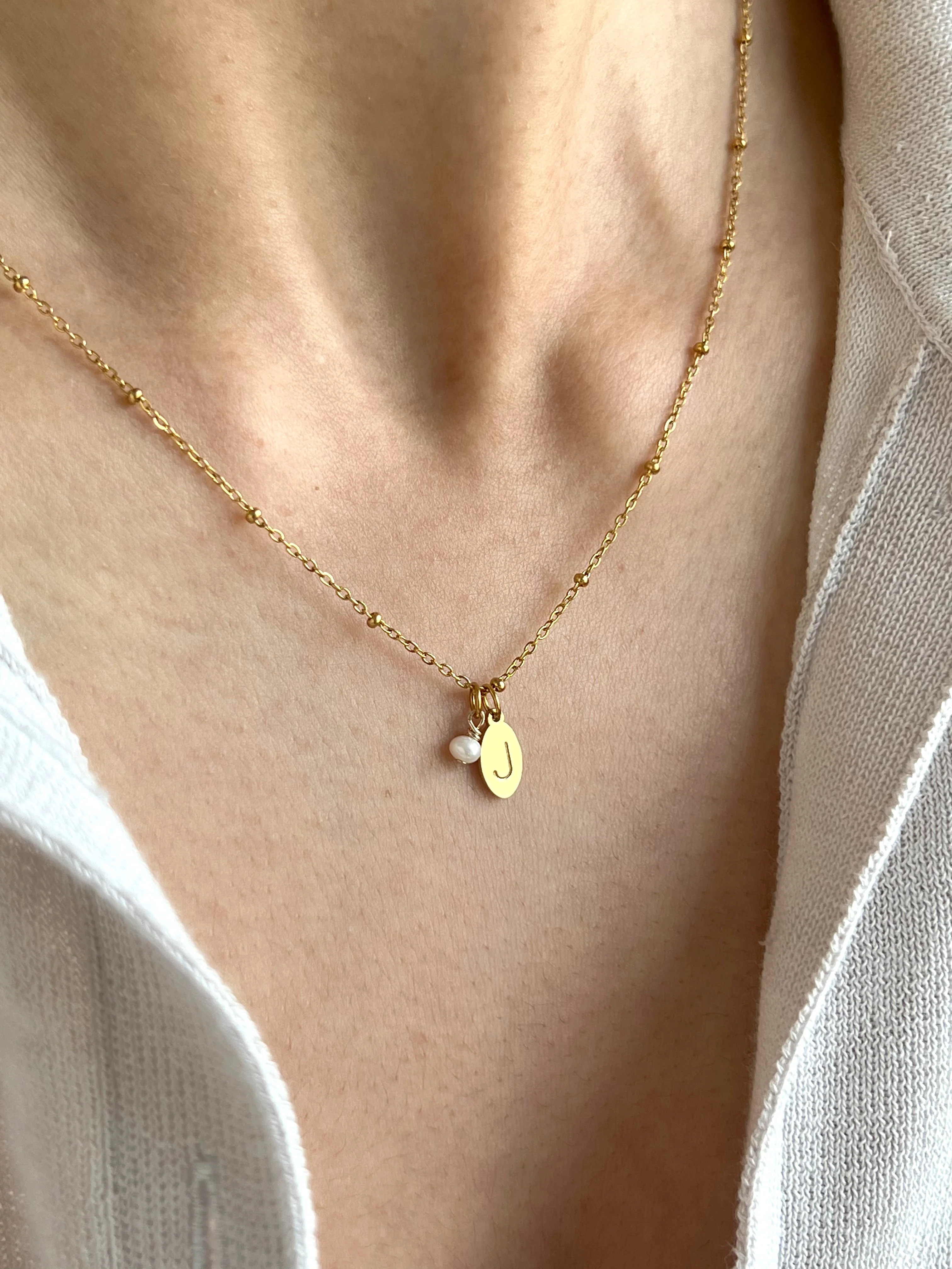 June Initial Necklace - Image 2