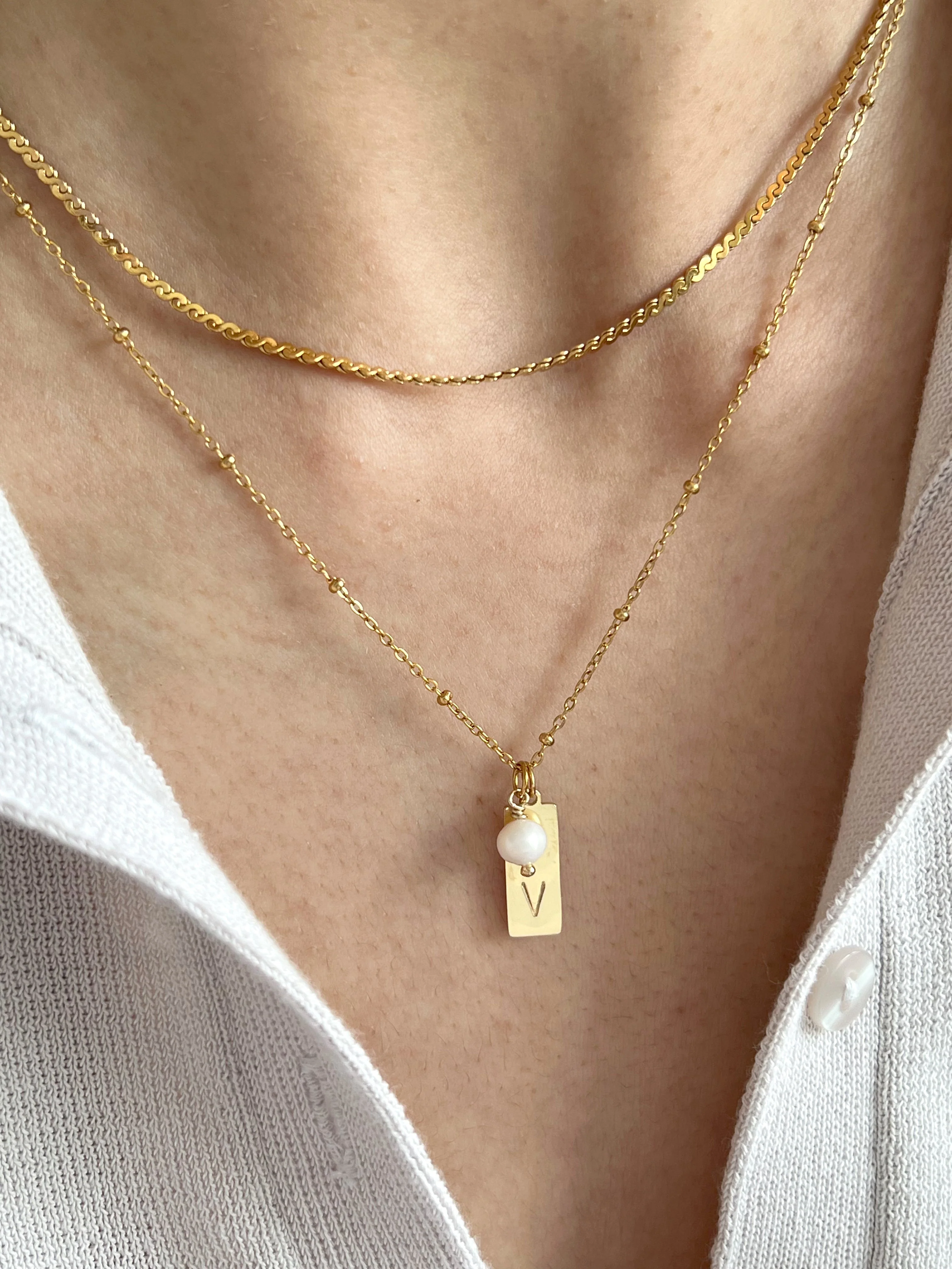 June Initial Necklace - Image 4