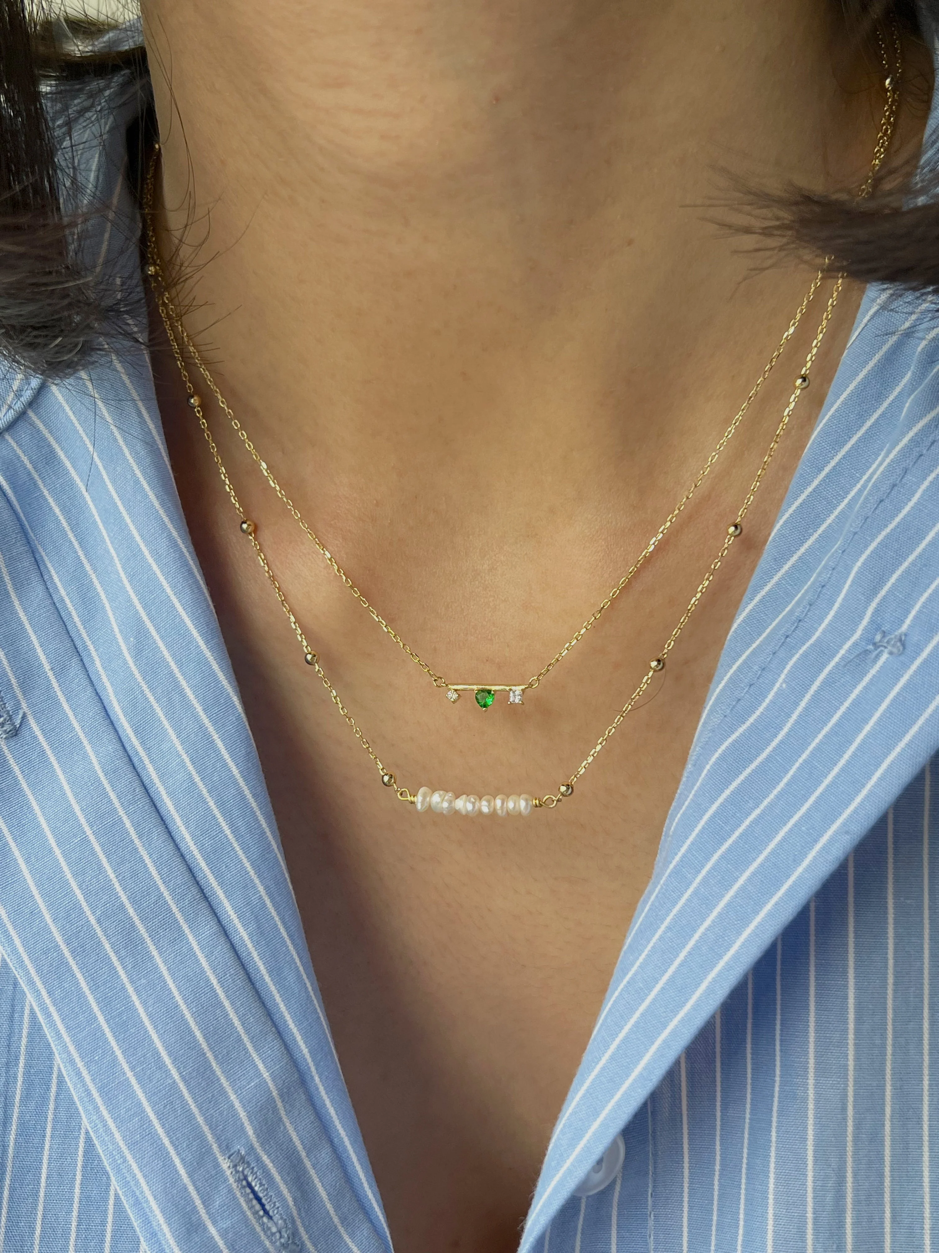 Pearl Bar Necklace - Image 2