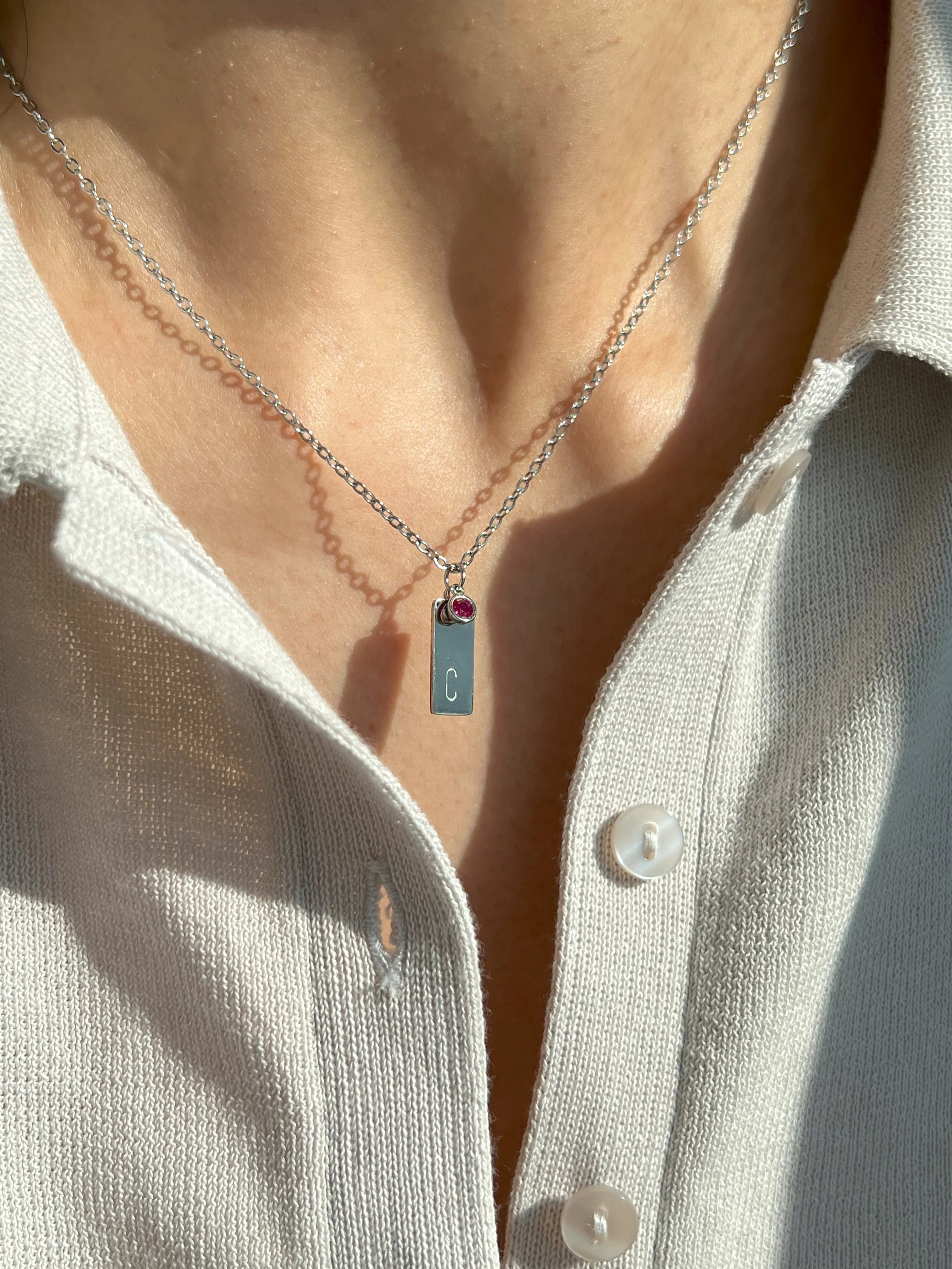 Petite Initial Necklace - Image 4